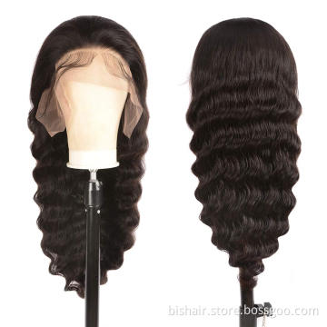 Loose wave 13x4 Lace Real Human Hair Wig 150% Density Brazilian Real Hair Lace Wig Pre-installed Baby Hair Natural Color